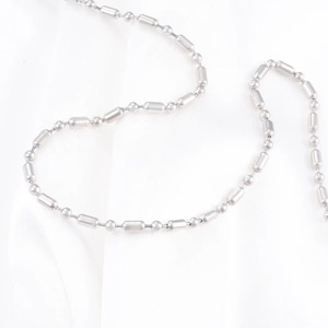 Cadena larga de eslabones con cuentas al por mayor, 5 piezas, collar de acero inoxidable, gargantilla punk color plata, accesorios de joyería DIY - Product Image 6