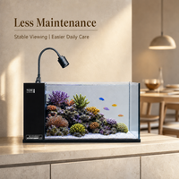 Aquarium marin noir avec éclairage LED, configuration de récif complète, service de vente en gros OEM ODM