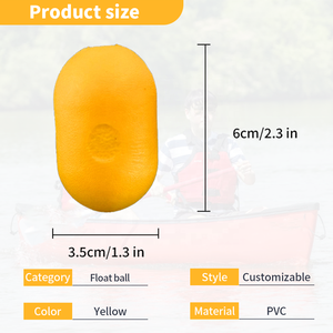 Y3 pelampung pancing PVC bola apung Oval pelampung pancing kualitas tinggi jaring pelampung - Product Image 4