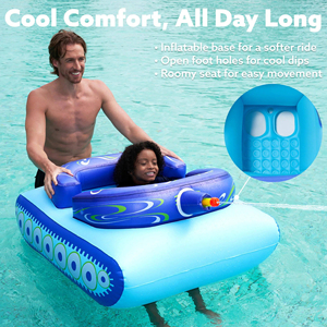 Bouée gonflable en forme de char pour enfants avec pistolet à eau, jouet de combat aquatique pour les fêtes estivales à la piscine - Product Image 5