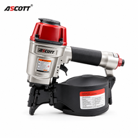 Cloueur pneumatique industriel ASCOTT CN57, 15 degrés, 25-57 mm, outil de charpente et de palettisation pour le travail du bois, alimenté par air comprimé, pour la construction, certifié CE