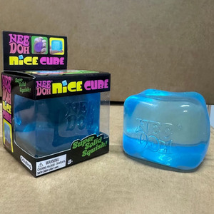 Juguete Antiestrés <span class=keywords><strong>Adidas</strong></span> Needoh Nice Cube, Cubo de Gel Azul y Rojo, Sensorial, para Aliviar el Estrés, Regalo para Niños, Adultos y Fanáticos del Deporte - Product Image 3