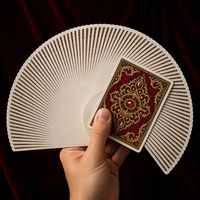 Boîte de cartes à jouer de luxe personnalisée en or rubis, double jeu, étanche, avec couvercle rigide, pour emballage cadeau familial