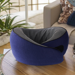Ensemble d'oreillers de voyage confortables Jiyimei, oreiller cervical en mousse à mémoire de forme en forme de U, 100% polyester, impression jet d'encre 60, simplicité moderne - Product Image 1