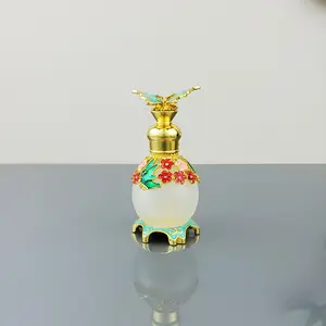 15ml Luxury Empty Glass Bottles Handmade Arabic Perfume Oil Bottle Dubai Butterfly Essential Oil Bottle