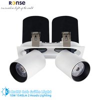RONSE Chine Fabricants 15W 25W Calandre Lumière Chambre Bureau Ip20 Rotatif à 360 Degrés Cob Encastré Dimmable Led Grille Lumière