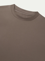 Vente chaude col rond blanc hommes t-shirts brillant coupe régulière personnalisé 100% Double coton mercerisé T-Shirts pour hommes