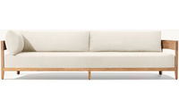 Mondform Große Terrasse Schnitt Moderne Teak Möbel U-Form Gebogene Outdoor Massivholz Sofa Set