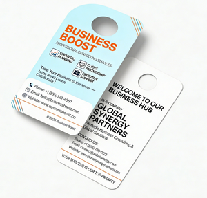 Tarjeta de felicitación personalizada de papel offset con orificio para colgar en la puerta, folletos personalizados para hoteles, tarjetas de visita, película para serigrafía - Product Image 5