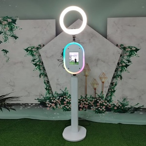 Kiosque photo numérique portable KINGSUN <span class=keywords><strong>en</strong></span> alliage d'aluminium, ovale et rotatif, compatible <span class=keywords><strong>iPad</strong></span>, pour mariages et fêtes, jusqu'à 10 personnes, livraison immédiate - Product Image 3