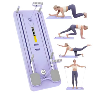 Papan Reformer Pilates Lipat Multifungsi yang Ditingkatkan, Peralatan Latihan Otot Perut Geser, Papan Latihan Inti Perut - Product Image 6
