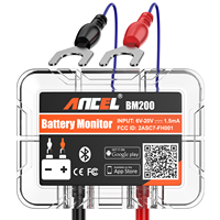 ANCEL BM200 Testeur de batterie 12V pour batteries lithium et plomb-acide, test de démarrage et de charge, enregistrement d'alarme