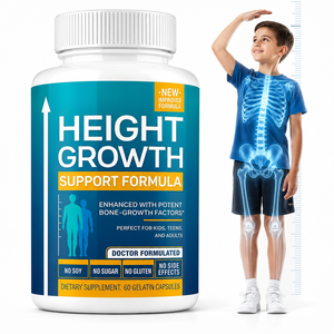 Wholesale OEM Private Label 60 Capsules Calcium Vitamin D3 K2 Lysine Natural Bone Growth <strong>Height</strong> Growth Supplement <strong>Booster</strong> - Product Image 1