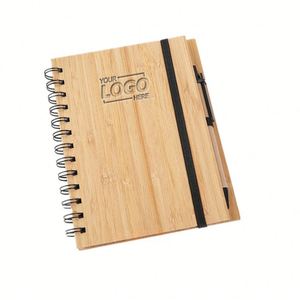 Quaderno in bambù ecologico: Diario sostenibile per studenti e regali aziendali - Product Image 1