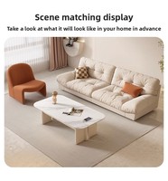Fauteuil simple en tissu écologique de luxe léger pour hôtel, salon, balcon – Design moderne et minimaliste sans accoudoirs, manuel