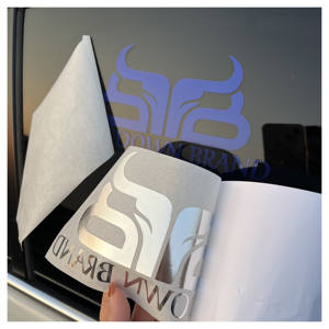 Vinilo Adhesivo Impermeable para Transferencia de Letras, Adhesivo Metálico Reflectante Holográfico, Vinilo Cromado Plateado o Dorado para Ventanas de Automóviles - Product Image 2