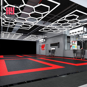 Высококачественный потолочный светильник с высоким содержанием 6500 К, шестигранный светодиодный светильник для автомойки и ухода за автомобилем, сотовая лампа - Product Image 5