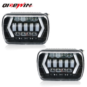QIDEWIN 7-Inch Jeep Wrangler <b>LED</b> <b>Headlights</b> H4 High Low Beam Offroad Vehicle Light - Product Image 1