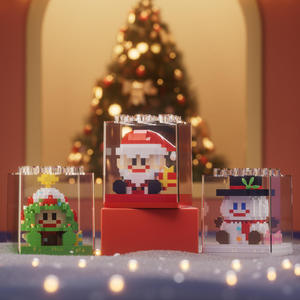 Christmas Gift <b>Blocks</b> Model Microparticle Building <b>Blocks</b> DIY Assembly Educational Toys for Kids MOC <b>Plastic</b> Set - Product Image 4