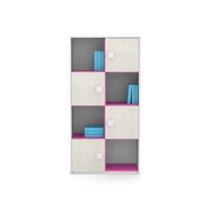 Estantería simple de cuatro niveles para dormitorio de niños, dormitorio con puerta corredera, alta calidad - Product Image 3