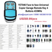 YET046-T 433.92Mhz Télécommande universelle pour porte de garage, code roulant et code fixe, marché turc, duplicateur