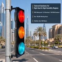 Feux de signalisation routière intelligents résistants aux hautes températures et anti-poussière, 3 couleurs, 12 pouces (300 mm), rouge, jaune, vert