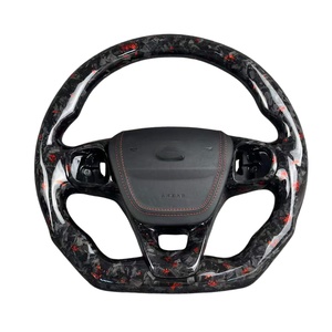 พวงมาลัยกีฬาหุ้มหนังคาร์บอนฟอร์จ พร้อมจอ LED แสดงผลแบบปรับอุณหภูมิได้ สำหรับรถฟอร์ด ฟิวชั่น เฟียสต้า เอ็กซ์พลอเรอร์ โฟกัส Mk3/<span class=keywords><strong>Mk2</strong></span>/Mk7/S550 - Product Image 4