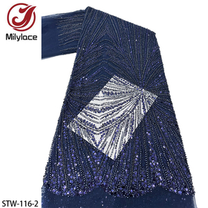 Sang trọng ngọc trai Bridal nặng ĐÍNH CƯỜM REN THÊU vải - Product Image 3