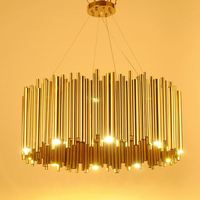 Lustre de luxe en or, moins cher, décoratif, moderne, pour salle à manger