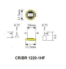Eunicell-batería de litio CR1220 3V, 40mAh, pilas CR 1220 DL1220 para luces LED de perlas de hadas - Product Image 2