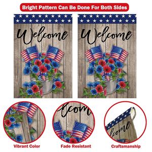 2024 di fabbrica nuovo modello 12x18 rosso bianco strisce stelle americane cardinali scoiattolo Memorial giorno giardino bandiera cortile - Product Image 6