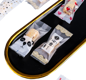 Custom pattern Candy Packaging Nougat Candy and Caramel Wrappers Transparent Packaging Bags
