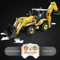 Juguete Educativo STEM, Excavadora de Plástico ABS con Control Remoto de 6 Canales, Construye tu Propio Modelo de Construcción Electrónica para Niños