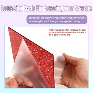 DIY工芸品装飾レーザー彫刻マテリア鋳造アクリル3 mm厚プラスチックシートキラキラアクリルシート工芸品用 - Product Image 3