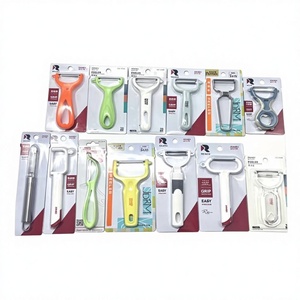 Éplucheur de fruits et légumes multifonctionnel automatique intelligent 3-en-1 Jinda, en acier inoxydable, emballé individuellement - Product Image 1