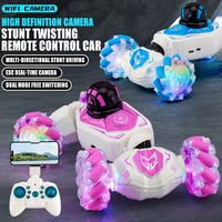 Voiture RC tout-terrain 4x4 avec caméra, télécommandée, pour enfants, véhicule transformable 4x4 avec lumières et musique