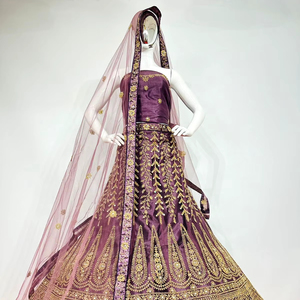 Traje de Novia Indio Zarna 16 Kali Masterpiece, con Pedrería Jarkan Completa, Espejo Mágico, Brillo Glamuroso, Tela de Red para Adultos - Product Image 1