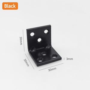 Support d'angle perforé en acier GQK GL1603, connecteur d'étagère, finition galvanisée pour le cadre de meubles - Product Image 5
