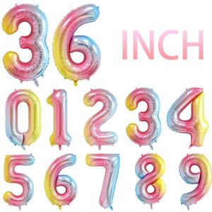 Happy Birthday <b>Balloon</b> Aluminium Set Custom 16 32 40 Inch 0-9 Number Shape Party <b>Decorations</b> Foil <b>Balloons</b> Globo - Product Image 3