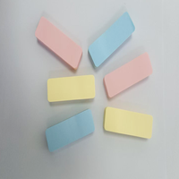 Bloc-notes adhésifs Meno Pads à coins arrondis, 3 couleurs, découpés, teintes de base pour une utilisation au bureau