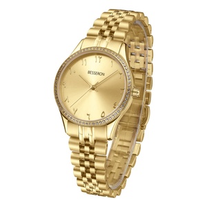 Bracelets de luxe en acier inoxydable plaqué or 18 carats, montre pour femmes, personnalisation, montre à quartz étanche, coffret cadeau pour femmes - Product Image 6