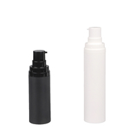 Flacon pompe airless noir opaque à visser pour soins de la peau, en PP, sérigraphié, modèle H2106 YHB, 50/75/120ml – Ventes flash PRC