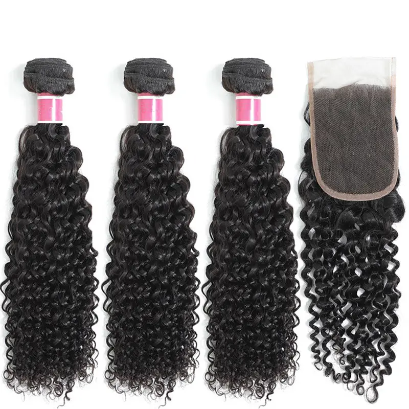 Jerry Curl Curly Hair 100% Virgin Human Hair Bundles Wholesale Cheap Brazilian Hair Extension Wigs Natural