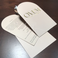 Tarjeta de agradecimiento de lámina de oro de lujo personalizada Tarjeta de visita de logotipo personalizado Tarjeta de agradecimiento para pequeñas empresas