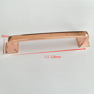 Luxury Kitchen Drawer Furniture Cabinet Handles Zinc Rose <strong>Gold</strong> Zinc Dresser Pull Handle - Product Image 3
