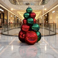 Boules miroir gonflables de couleur personnalisée, grande sphère miroir gonflable brillante et réfléchissante pour suspension au plafond des centres commerciaux