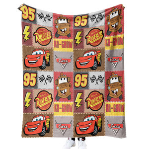 Nouvelle couverture en flanelle douce à impression personnalisée, motif de voiture de dessin animé rétro Kawaii, cadeaux d'anniversaire pour enfants et adolescents, vente en gros - Product Image 2