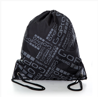 Sac à dos à cordon en polyester 210D, vente en gros, logo personnalisé, réutilisable, léger, sac à cordon promotionnel pour le sport