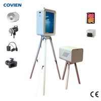 Cabina de Fotos Portátil de Doble Cara con Espejo Mágico, Pantalla Táctil, Cámara Compatible con Impresión Instantánea para Bodas