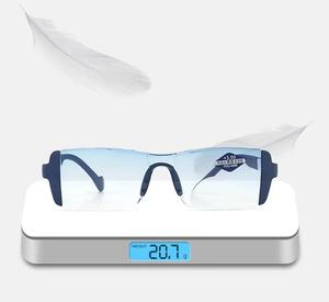 Lunettes de lecture bifocales anti-fatigue à lumière bleue, ultra-légères, à double usage, avec verres transparents, haute <span class=keywords><strong>définition</strong></span>, durables, sans monture, en métal - Product Image 4